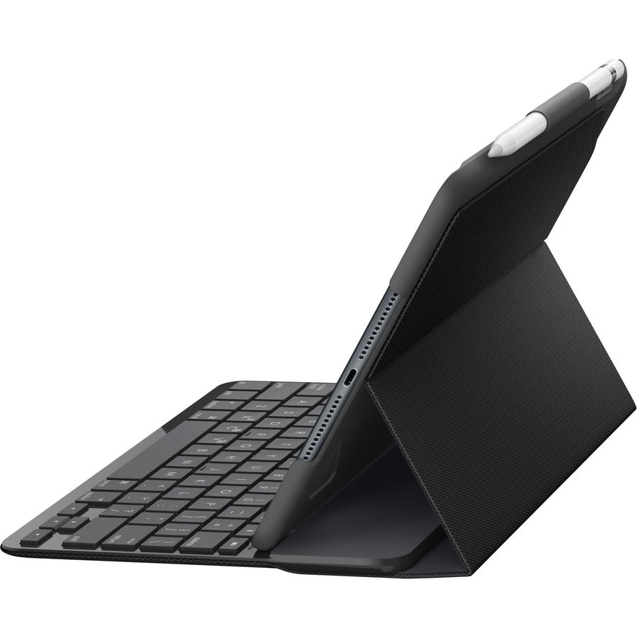 Logitech SLIM FOLIO Keyboard/Cover Case (Folio) Apple Pencil, iPad (2018), iPad (2017) - Black 920-009017
