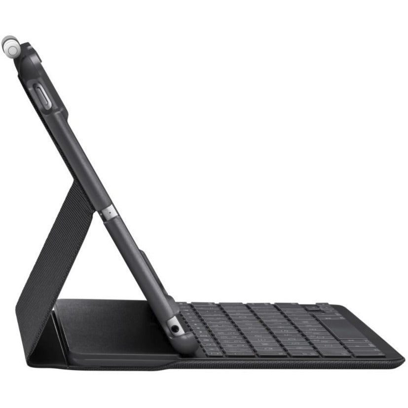 Logitech SLIM FOLIO Keyboard/Cover Case (Folio) Apple Pencil, iPad (2018), iPad (2017) - Black 920-009017
