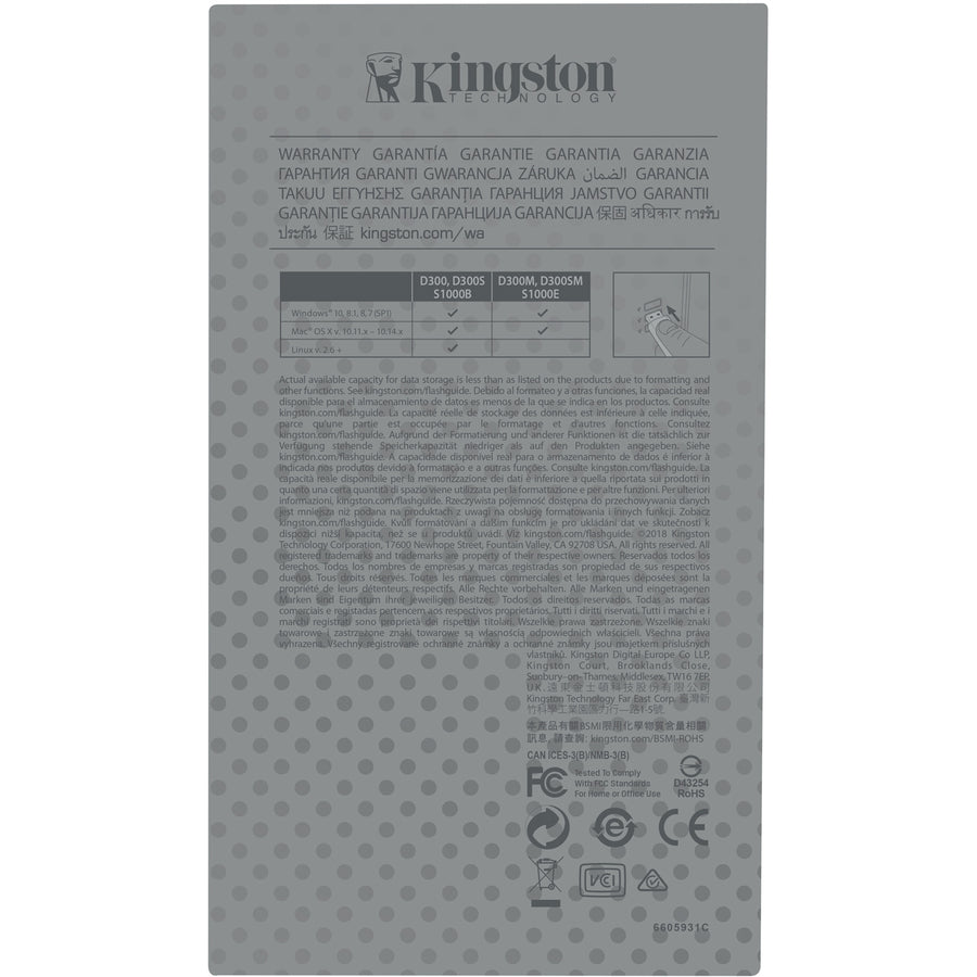 Clé USB 3.1 Kingston IronKey D300 32 Go IKD300S/32 Go