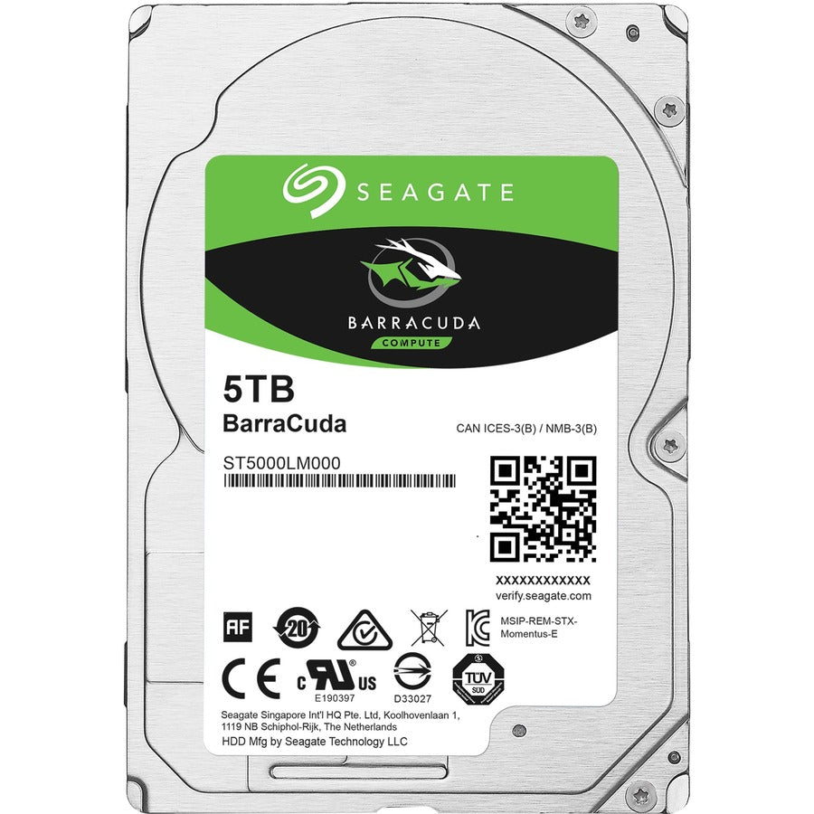 Seagate BarraCuda ST5000LM000 5 TB Hard Drive - 2.5" Internal - SATA (SATA/600) ST5000LM000