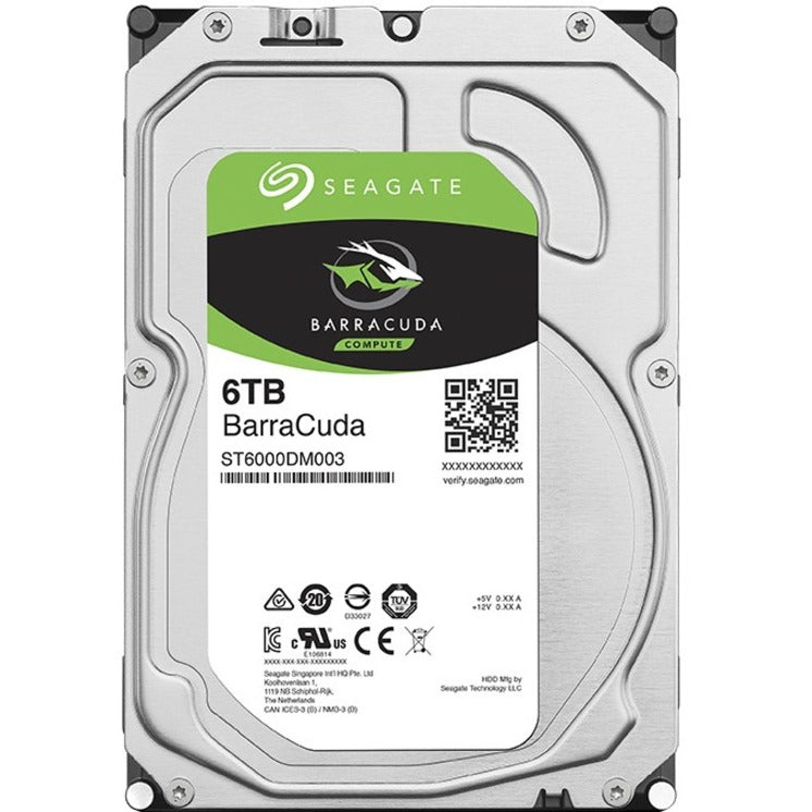 Seagate BarraCuda ST6000DM003 6 TB Hard Drive - 3.5" Internal - SATA (SATA/600) ST6000DM003