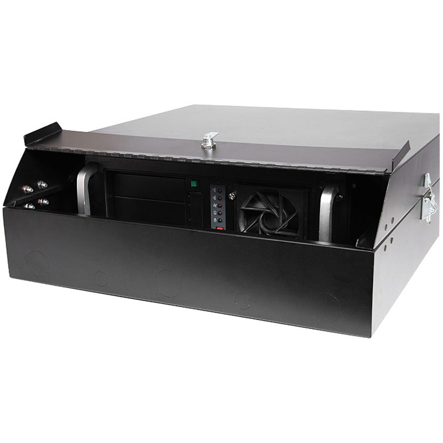 StarTech.com Rack de serveur mural avec deux ventilateurs et verrouillage - Rack de montage vertical pour serveur - 4U RK419WALVS