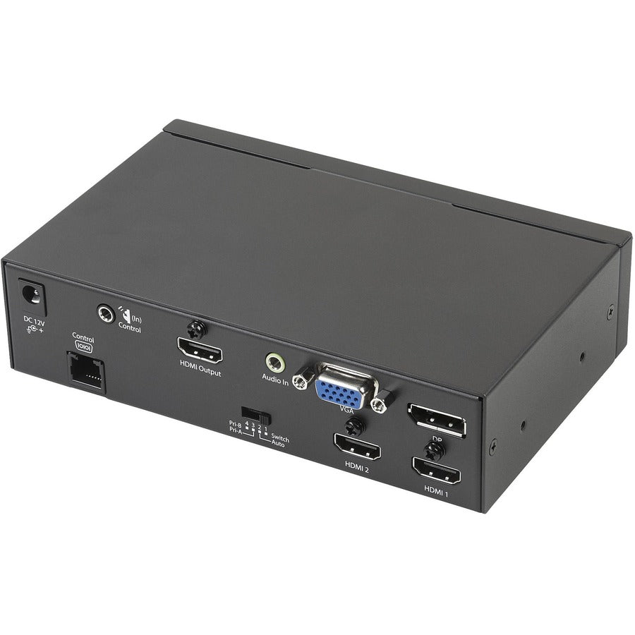 StarTech.com Commutateur convertisseur multi-entrées vers HDMI - Commutateur DisplayPort, VGA et double HDMI vers HDMI - Commutation prioritaire et automatique - 4K HDVGADP2HD