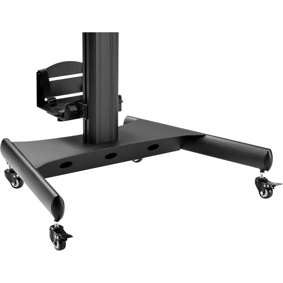 StarTech.com Mobile Standing Workstation with Monitor Mount, CPU/PC Holder, Height Adjustable Desktop Computer Cart, Standing Workstation WKSTNCART