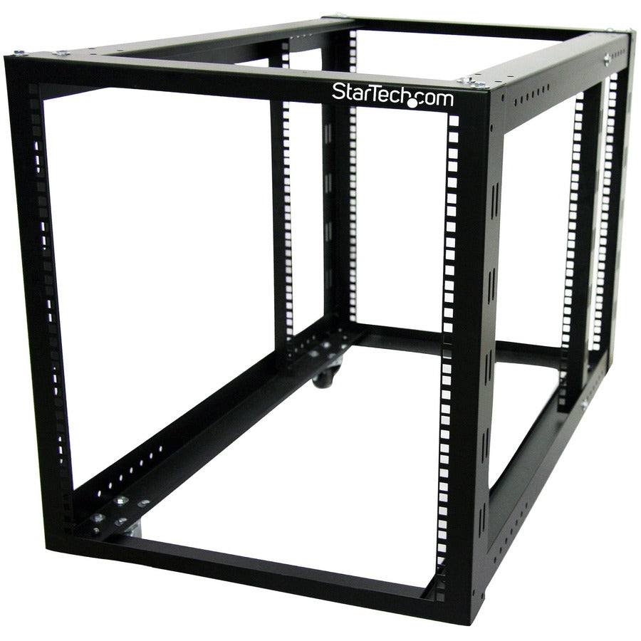 StarTech.com Armoire rack à cadre ouvert pour équipement de serveur 12U à 4 montants avec montants et roulettes réglables 4POSTRACK12A
