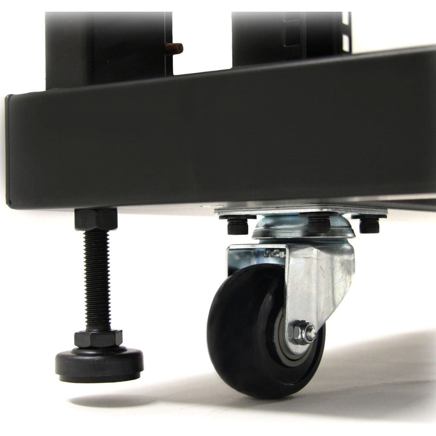 Startech 32U 19" Server Rack Cabinet, Adjustable Depth 6-32 inch, Flat Pack, Lockable 4-Post Network/Data Rack Enclosure with Casters RK3236BKF