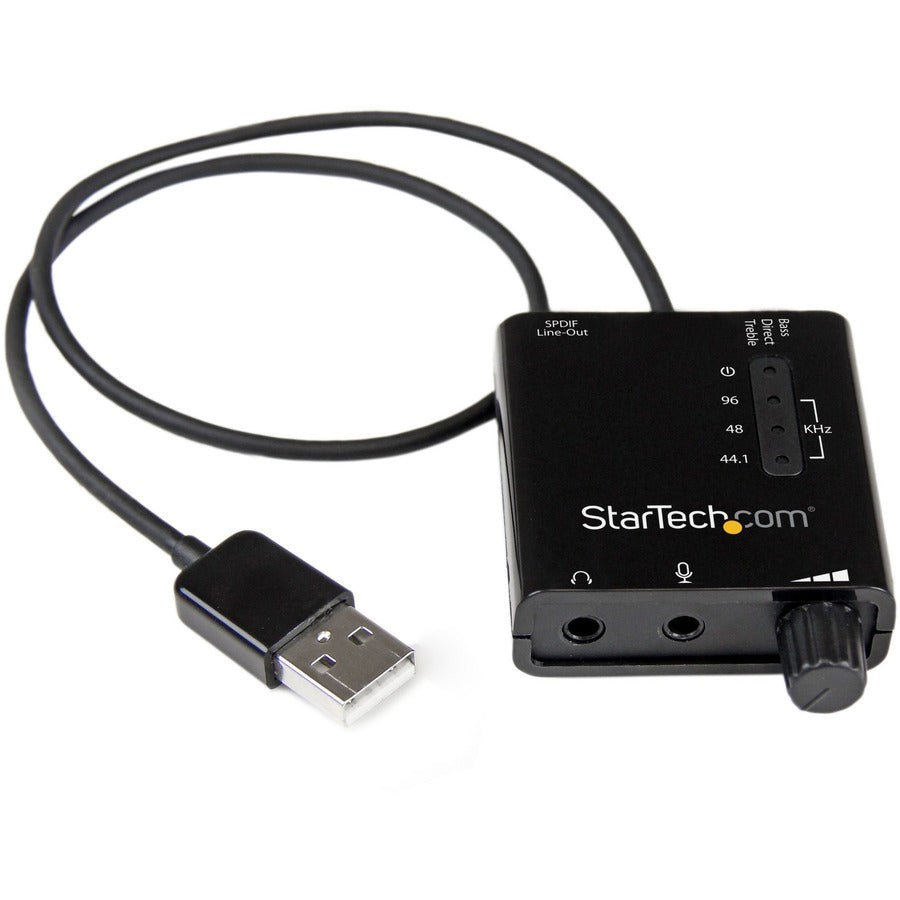 StarTech.com Adaptateur audio stéréo USB Carte son externe avec audio numérique SPDIF ICUSBAUDIO2D