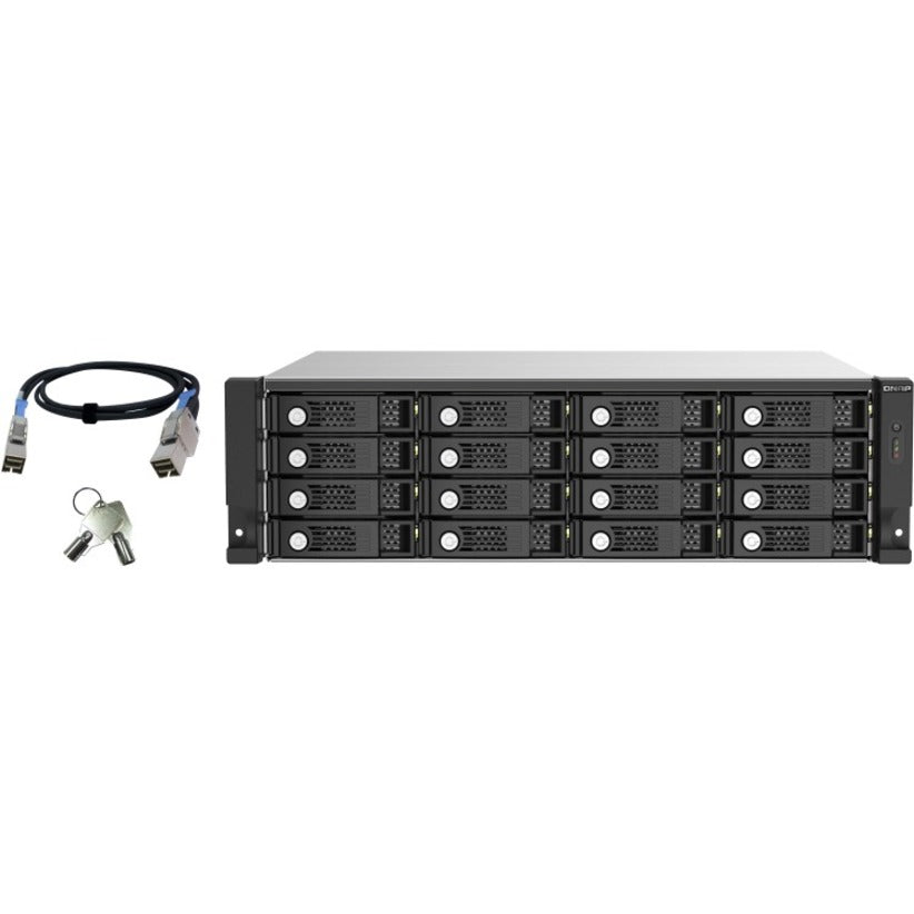 QNAP TL-R1620SEP-RP Drive Enclosure SATA/600 - Mini-SAS HD Host Interface - 3U Rack-mountable TL-R1620SEP-RP-US