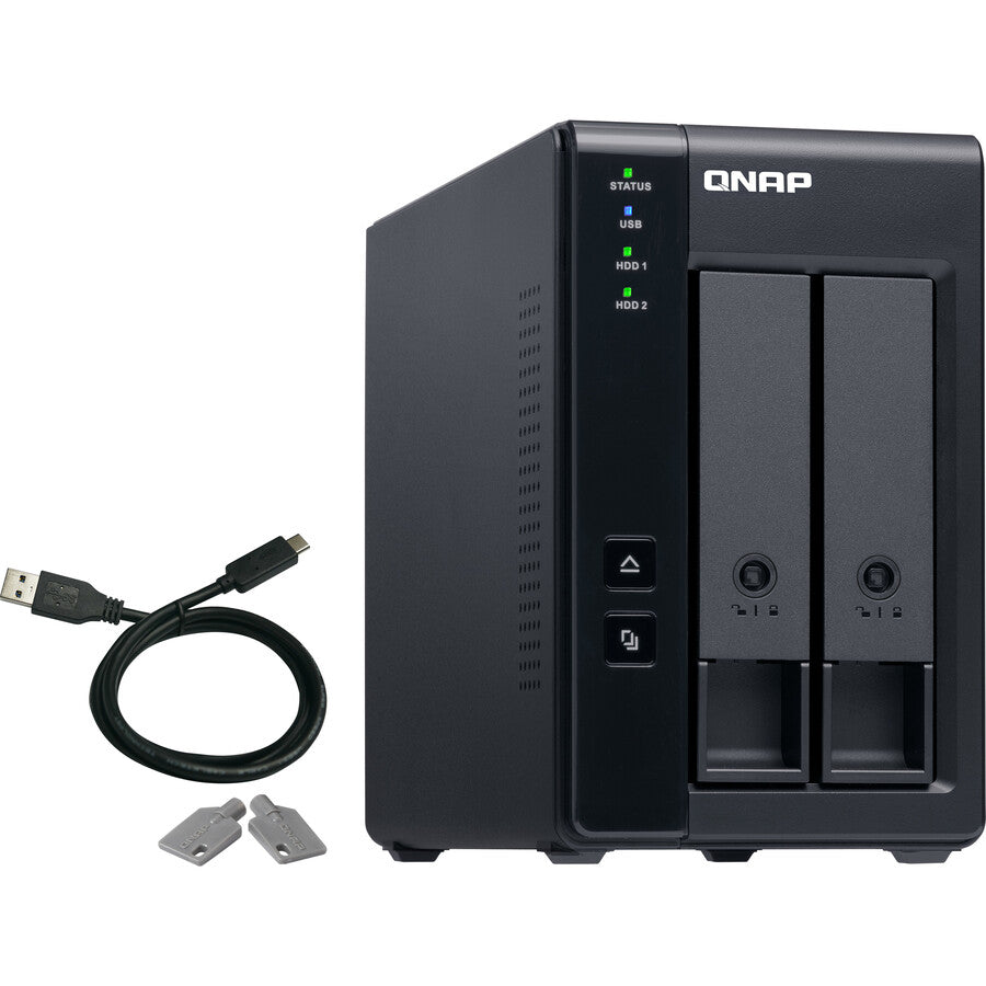 QNAP 2 Bay USB Type-C Direct Attached Storage with Hardware RAID TR-002-US