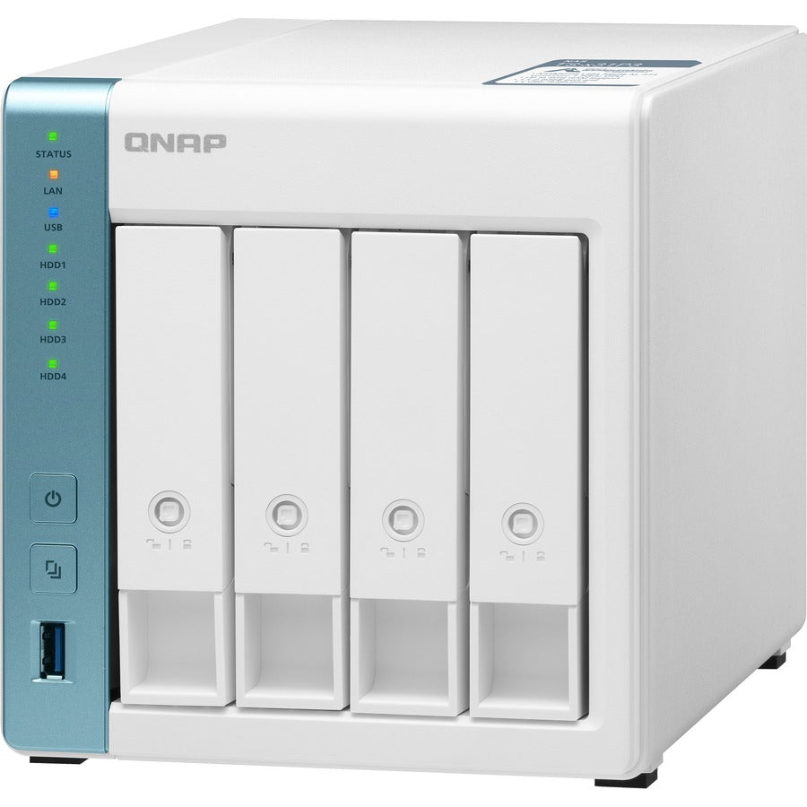 NAS QNAP Quad-core 1,7 GHz avec 2,5 GbE et applications riches en fonctionnalités pour la maison et le bureau TS-431P3-4G-US