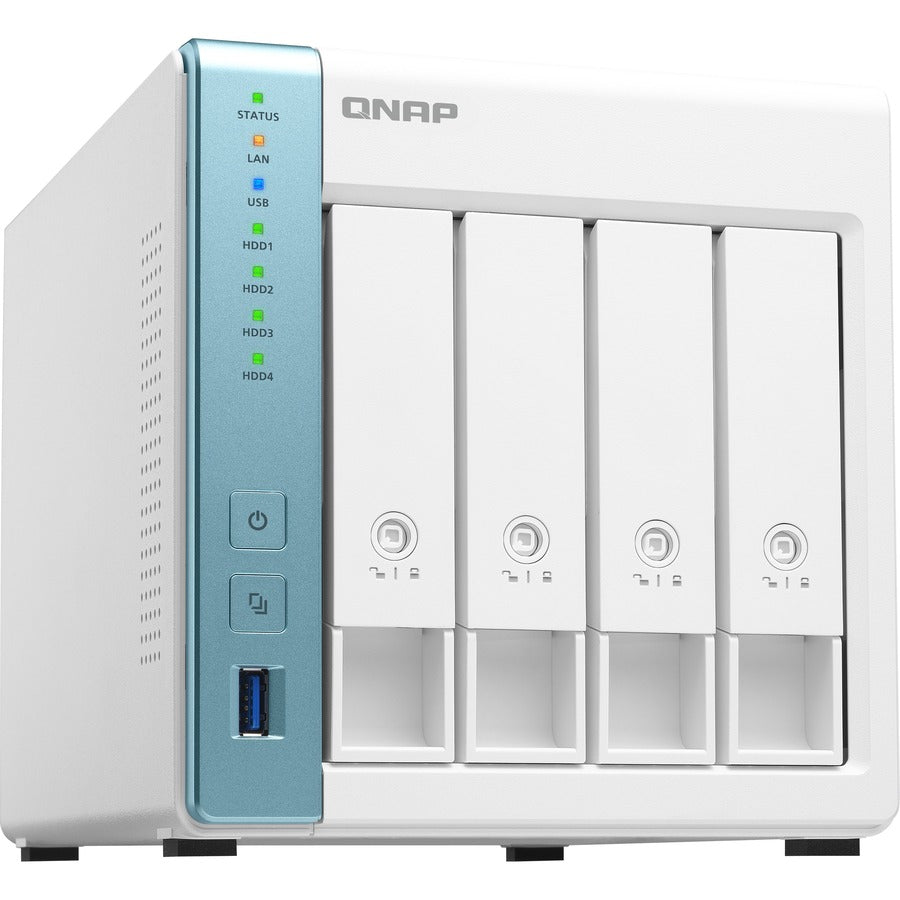 NAS QNAP Quad-core 1,7 GHz avec 2,5 GbE et applications riches en fonctionnalités pour la maison et le bureau TS-431P3-4G-US