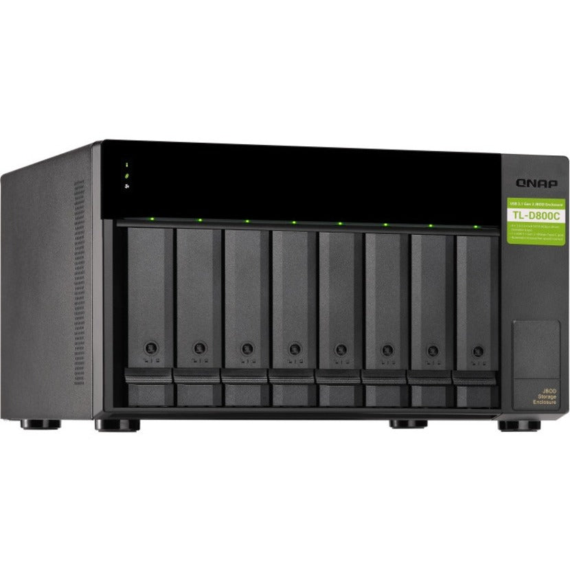 QNAP TL-D800C Drive Enclosure SATA/600 - USB 3.2 (Gen 2) Type C Host Interface Tower TL-D800C-US