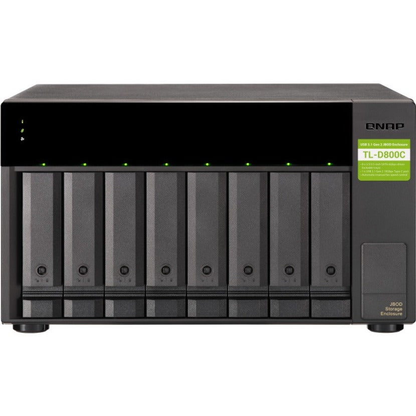 QNAP TL-D800C Drive Enclosure SATA/600 - USB 3.2 (Gen 2) Type C Host Interface Tower TL-D800C-US