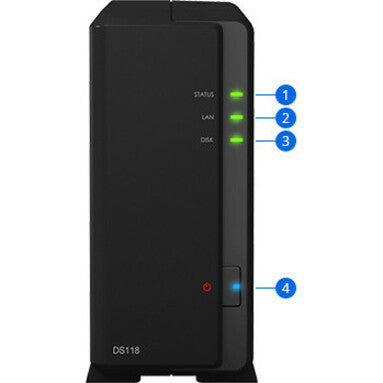 Synology NAS 1 baie hautes performances pour les petites entreprises et les particuliers DS118