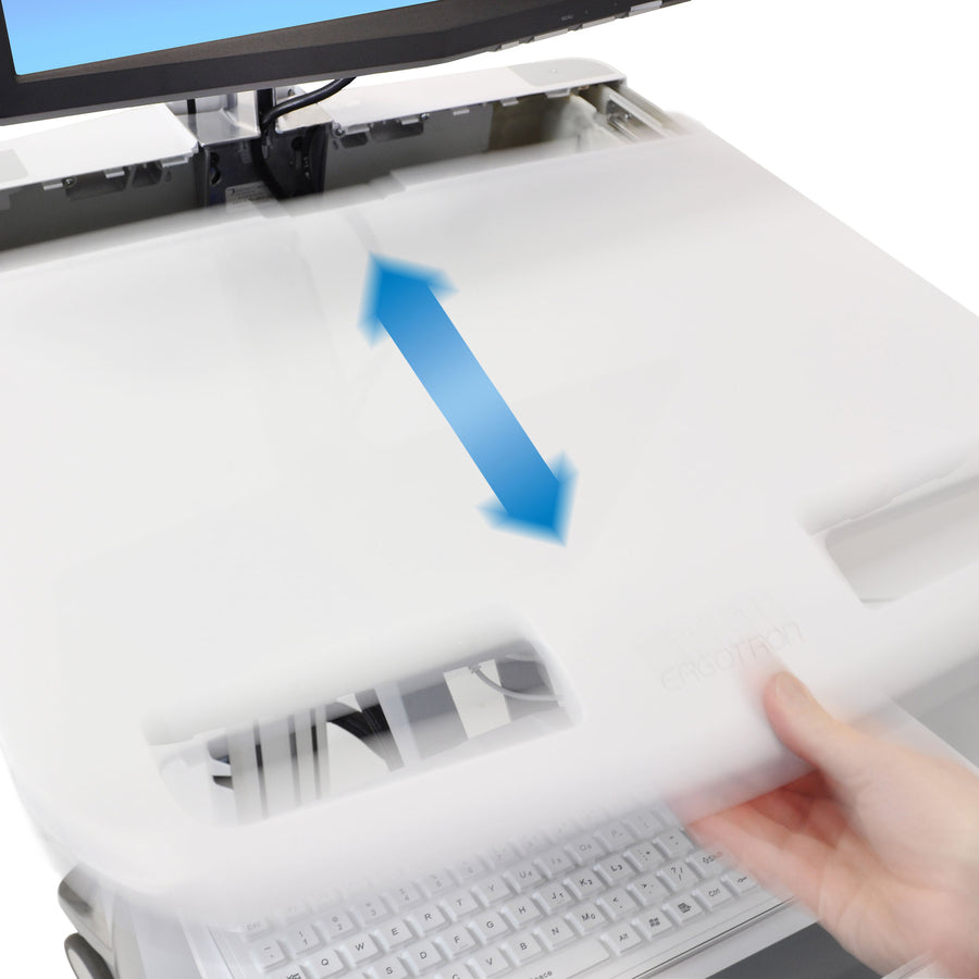 Ergotron StyleView Chariot élévateur électrique avec bras LCD, alimenté par LiFe, 1 grand tiroir (1x1) SV44-22B2-1