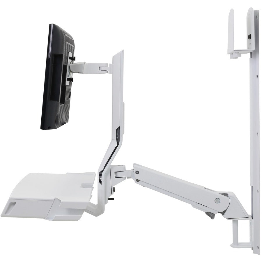 Ergotron StyleView Support mural pour moniteur, clavier, lecteur de codes-barres, CPU, souris - Blanc 45-595-216