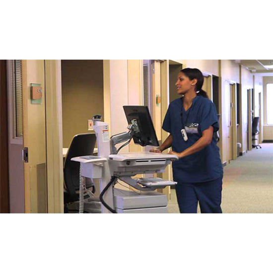 Chariot élévateur électrique Ergotron StyleView avec bras LCD, alimenté par LiFe, 6 tiroirs (3x2) SV44-2262-1