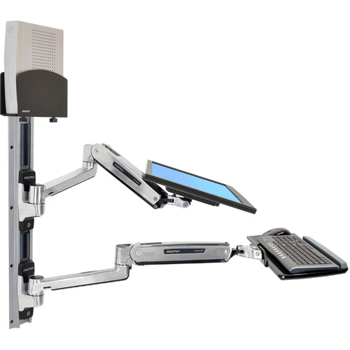 Ergotron Rail de montage mural pour processeur, écran plat, clavier, souris - Noir 45-359-026
