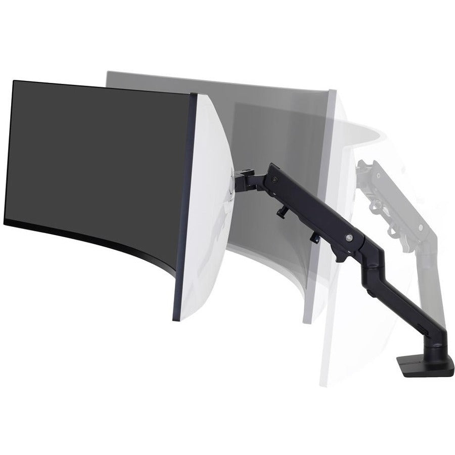 Support de bureau Ergotron pour moniteur, écran incurvé - Noir mat 45-647-224