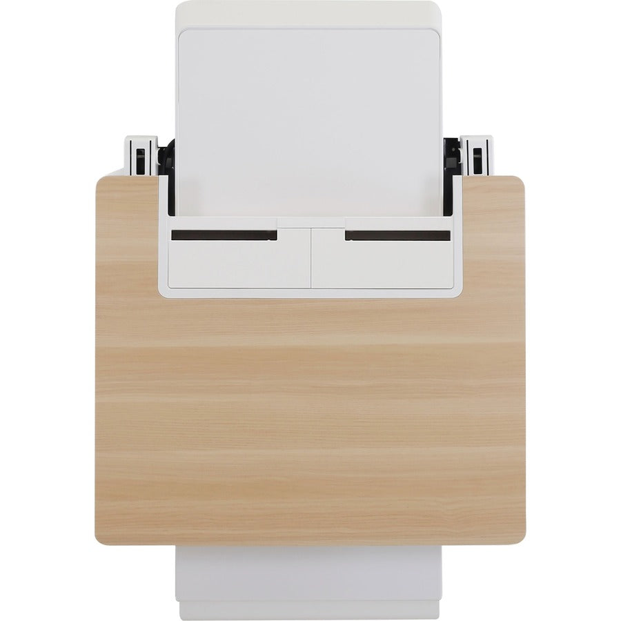 Ergotron WorkFit Elevate with Power Access (Mendota Maple) Sit-Stand Wall Desk 24-802-S893