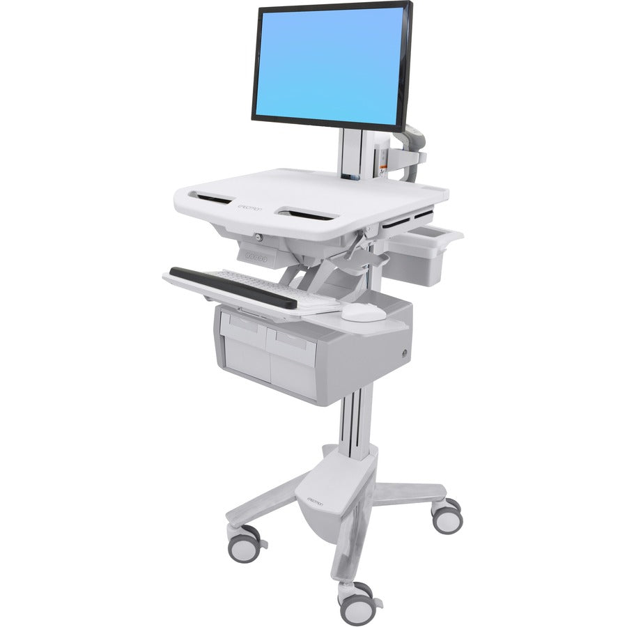 Ergotron StyleView Chariot pour ordinateur portable, 2 tiroirs hauts (2x1) SV43-13C0-0