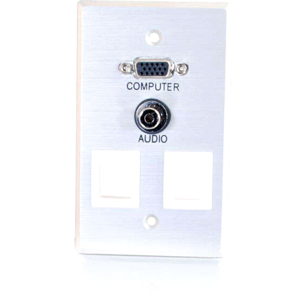 C2G Classic 1 Gang 4 Socket Keystone Faceplate 40544