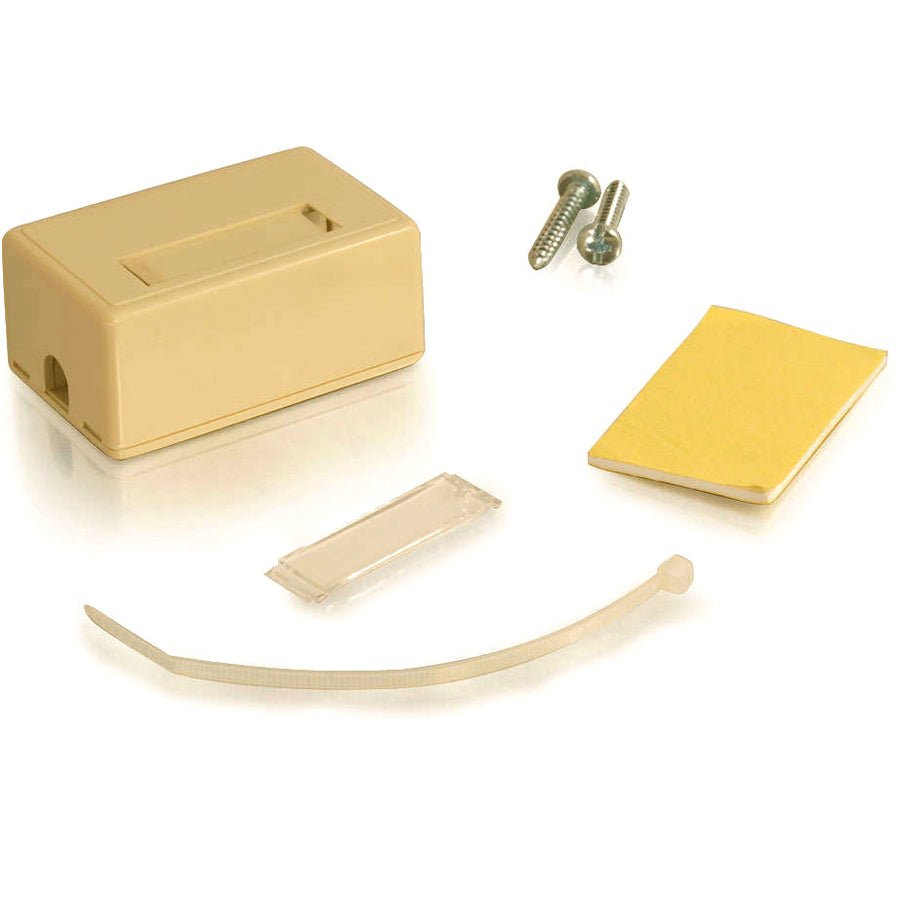 C2G 1 Socket Keystone Jack Surface Mounting Box 03830