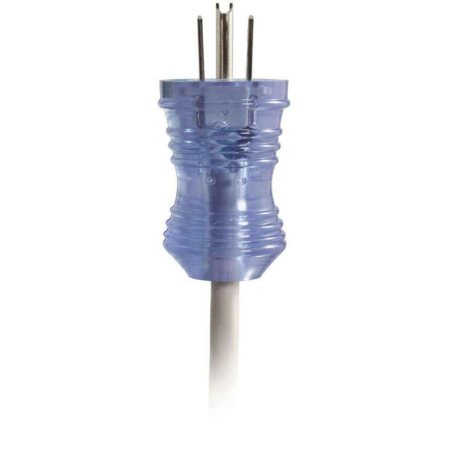 C2G 10ft 16 AWG Hospital Grade Power Cord (NEMA 5-15P to IEC320C13R) - Gray with Clear Connectors 48048