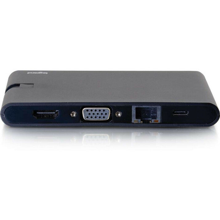 C2G USB C to HDMI, VGA and Ethernet Hub with SD Card Reader and Power 26916