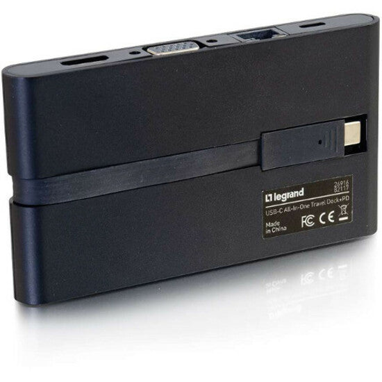 C2G USB C to HDMI, VGA and Ethernet Hub with SD Card Reader and Power 26916