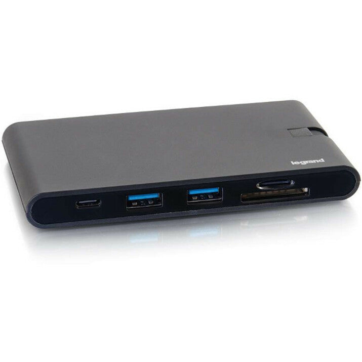 C2G USB C to HDMI, VGA and Ethernet Hub with SD Card Reader and Power 26916