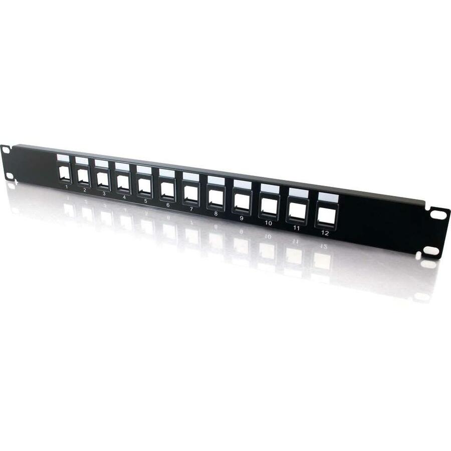 Panneau de brassage Keystone/multimédia vierge à 12 ports C2G 03857
