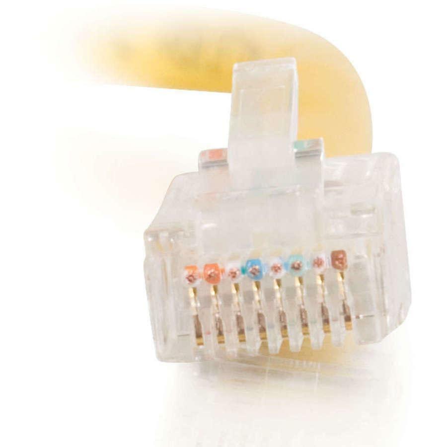 C2G 25 ft Cat5e Non Booted Crossover UTP Unshielded Network Patch Cable - Yellow 26696