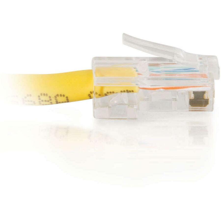 C2G 25 ft Cat5e Non Booted Crossover UTP Unshielded Network Patch Cable - Yellow 26696