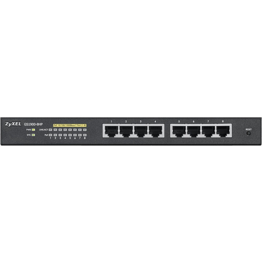 Commutateur PoE géré intelligent GbE 8 ports ZYXEL GS1900-8HP