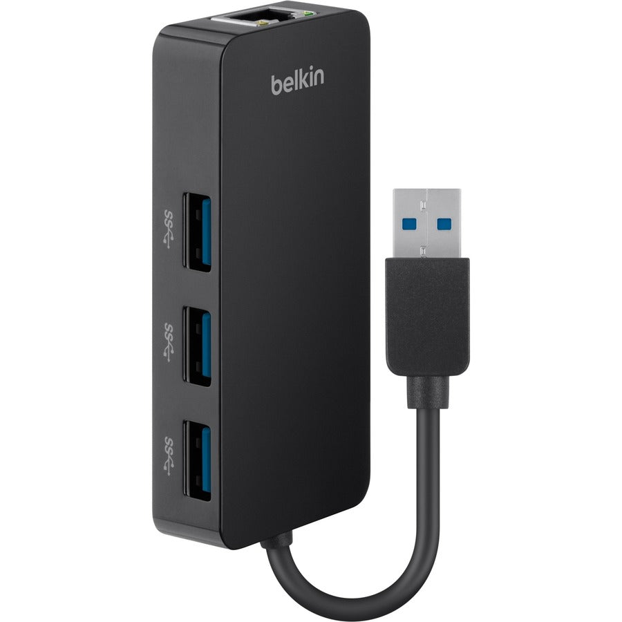 Hub Belkin USB 3.0 à 3 ports avec adaptateur Ethernet Gigabit B2B128TT