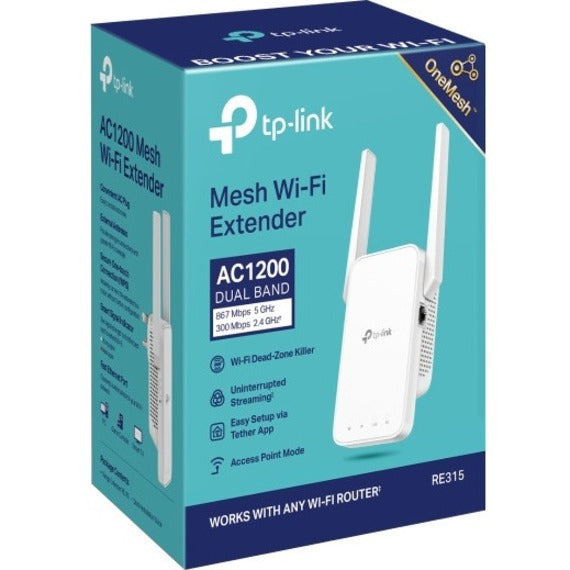 Extension de portée sans fil TP-Link RE315 IEEE 802.11ac 1,17 Gbit/s RE315