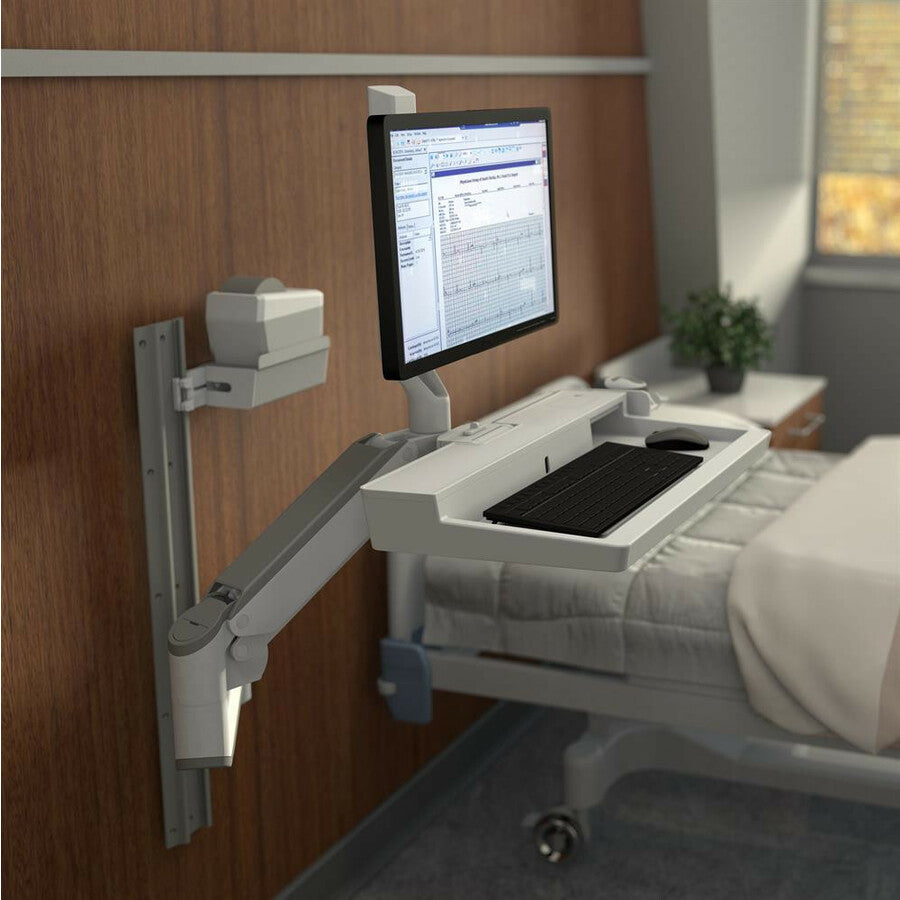 Ergotron CareFit Mounting Arm for Monitor, Mouse, Keyboard, LCD Display - White 45-621-251