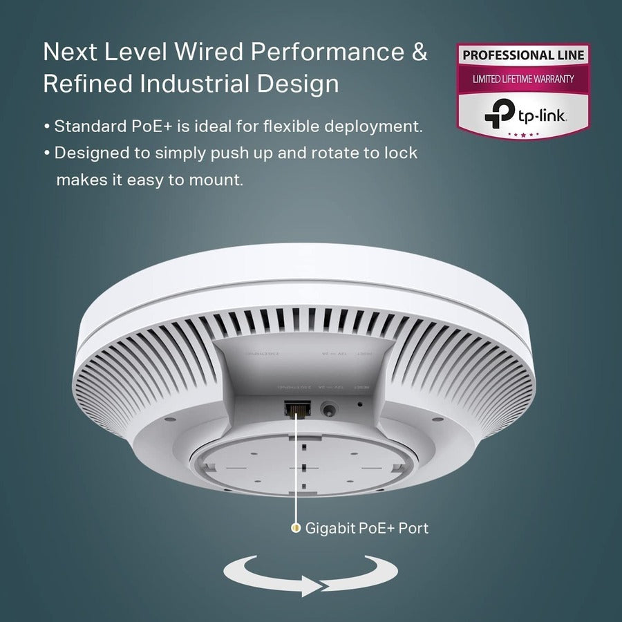TP-Link Omada EAP650 Dual Band IEEE 802.11 a/b/g/n/ac/ax 2.93 Gbit/s Wireless Access Point EAP650