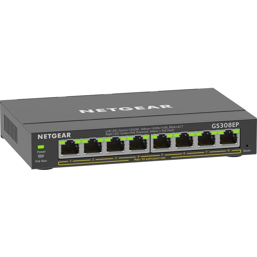 Netgear 8-Port Gigabit Ethernet PoE+ Smart Managed Plus Switch GS308EP-100NAS