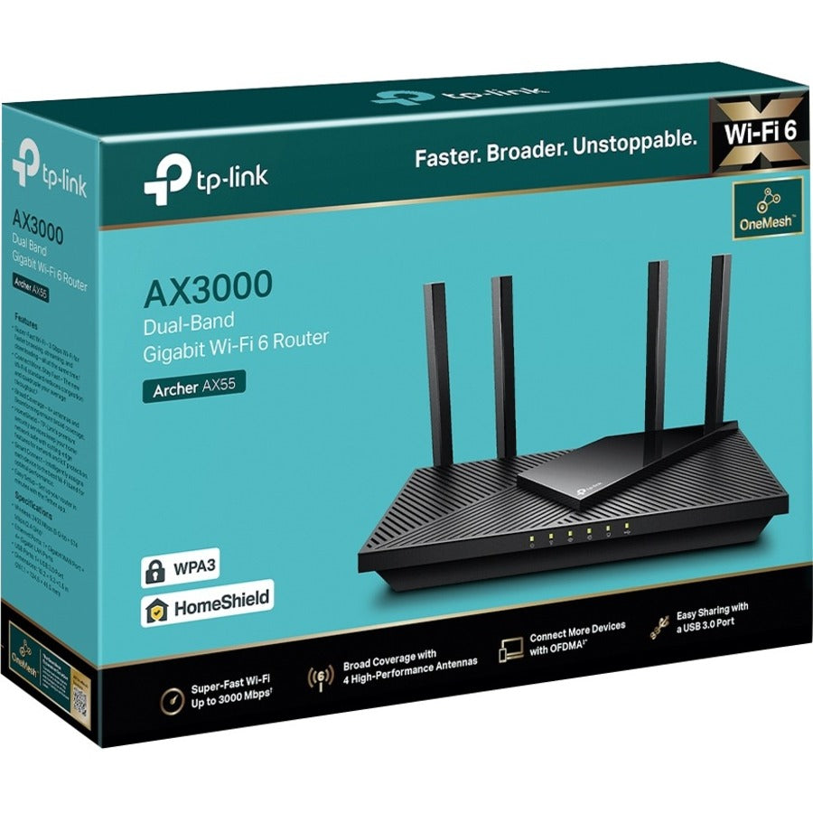 TP-Link Archer AX55 Routeur sans fil Ethernet Wi-Fi 6 IEEE 802.11ax ARCHER AX55
