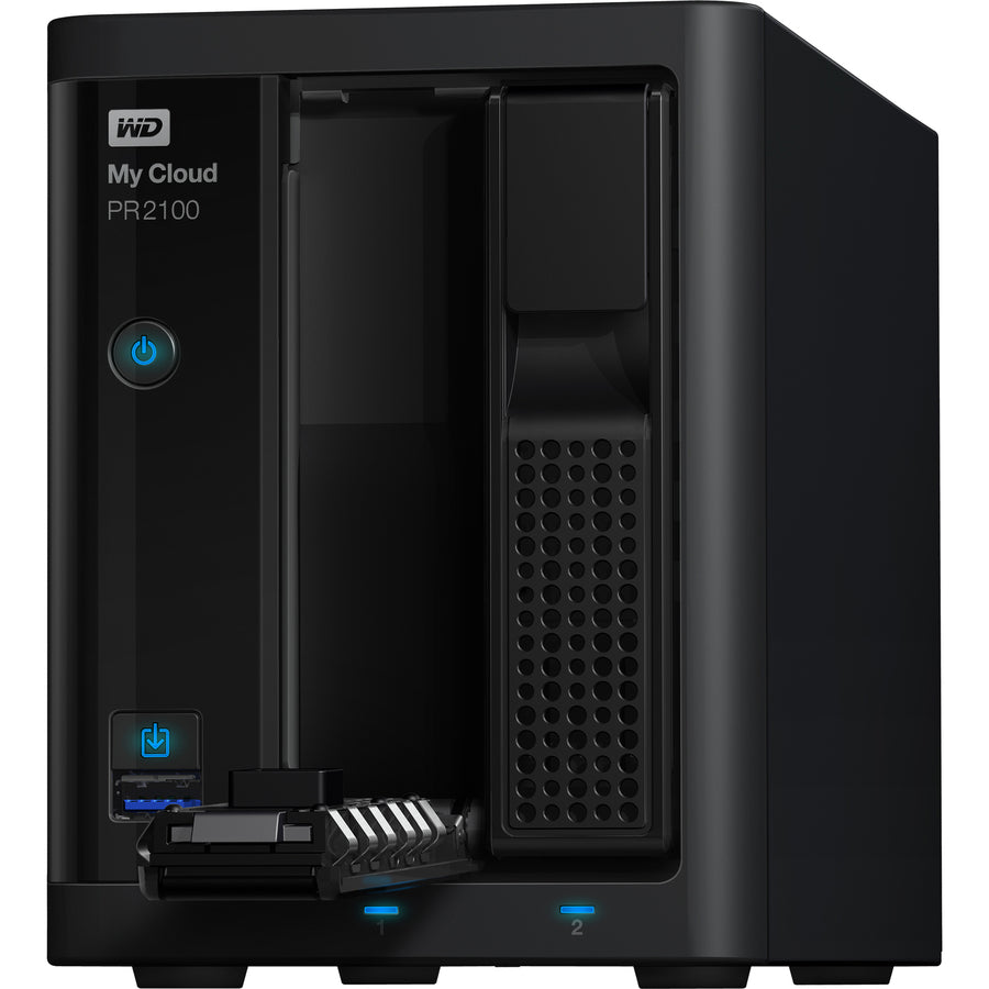 Serveur multimédia sans disque WD My Cloud PR2100 Pro Series 0 To avec transcodage, NAS - Stockage en réseau WDBBCL0000NBK-NESN