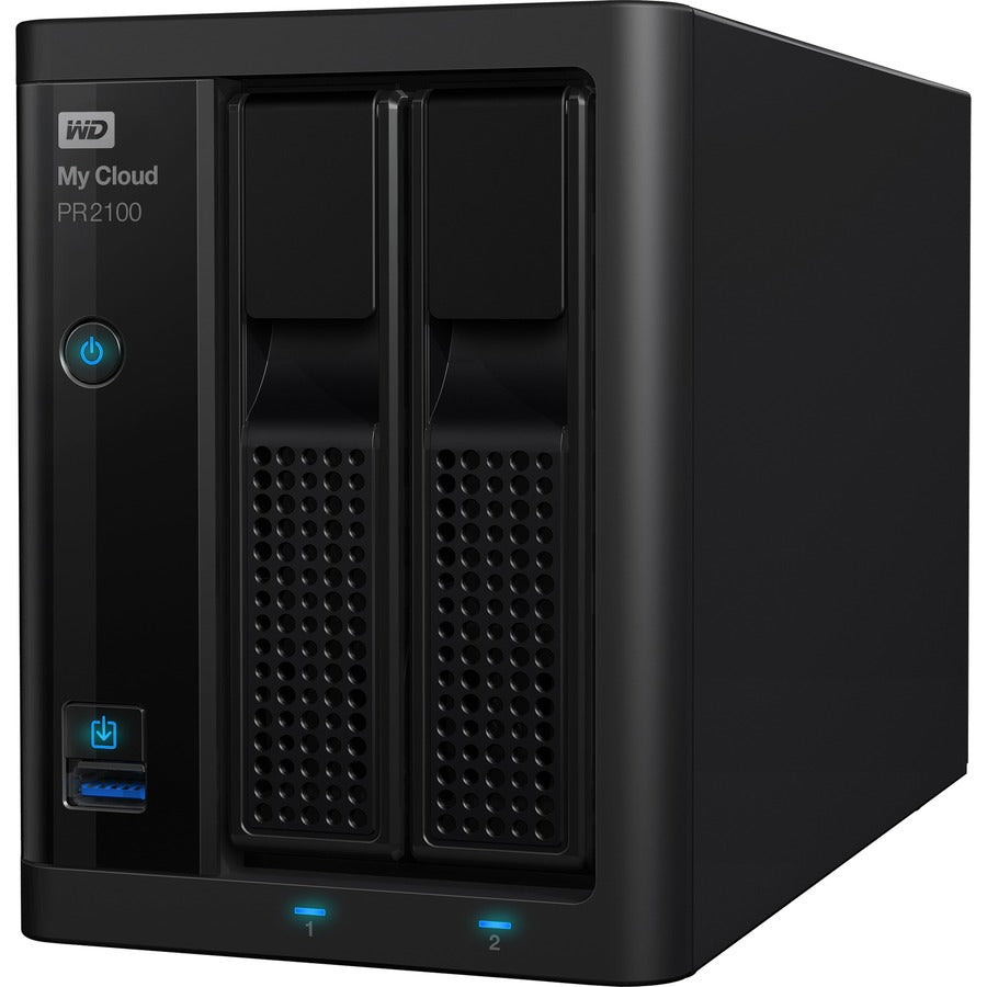 Serveur multimédia sans disque WD My Cloud PR2100 Pro Series 0 To avec transcodage, NAS - Stockage en réseau WDBBCL0000NBK-NESN