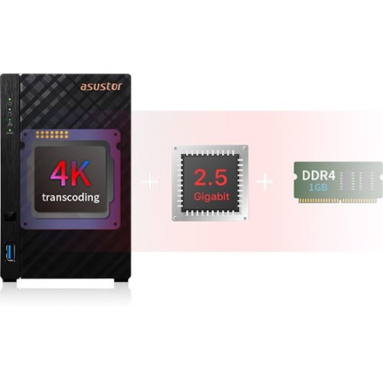 ASUSTOR Drivestor 2 AS1102T SAN/NAS Storage System AS1102T