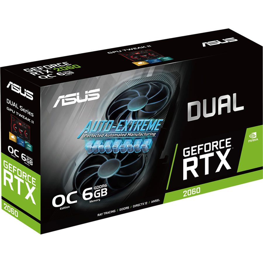 Asus NVIDIA GeForce RTX 2060 Graphic Card - 6 GB GDDR6 DUAL-RTX2060-O6G-EVO