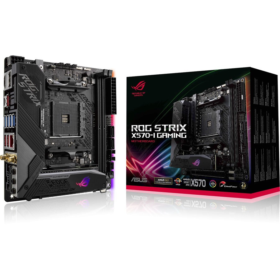 Asus ROG Strix Strix X570-I Gaming Desktop Motherboard - AMD Chipset - Socket AM4 - Mini ITX ROG STRIX X570-I GAMING