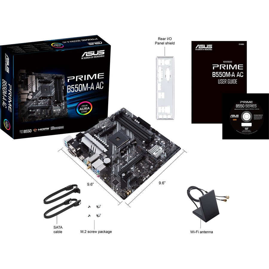 Asus Prime B550M-A AC Desktop Motherboard - AMD Chipset - Socket AM4 - Micro ATX PRIME B550M-A AC