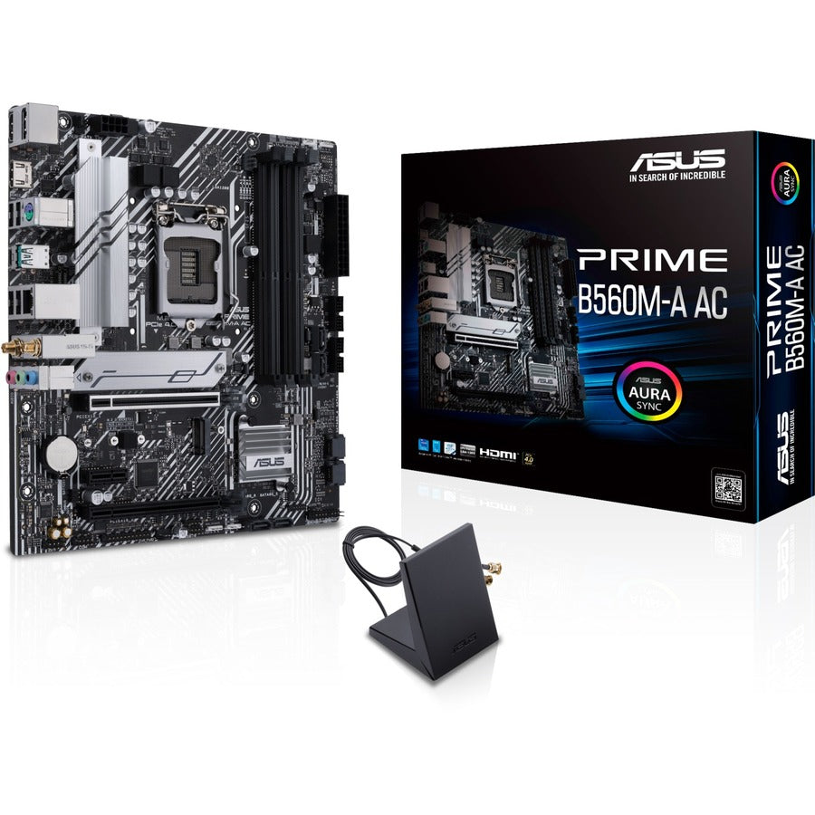 Asus Prime B560M-A AC Desktop Motherboard - Intel B560 Chipset - Socket LGA-1200 - Intel Optane Memory Ready - Micro ATX PRIME B560M-A AC