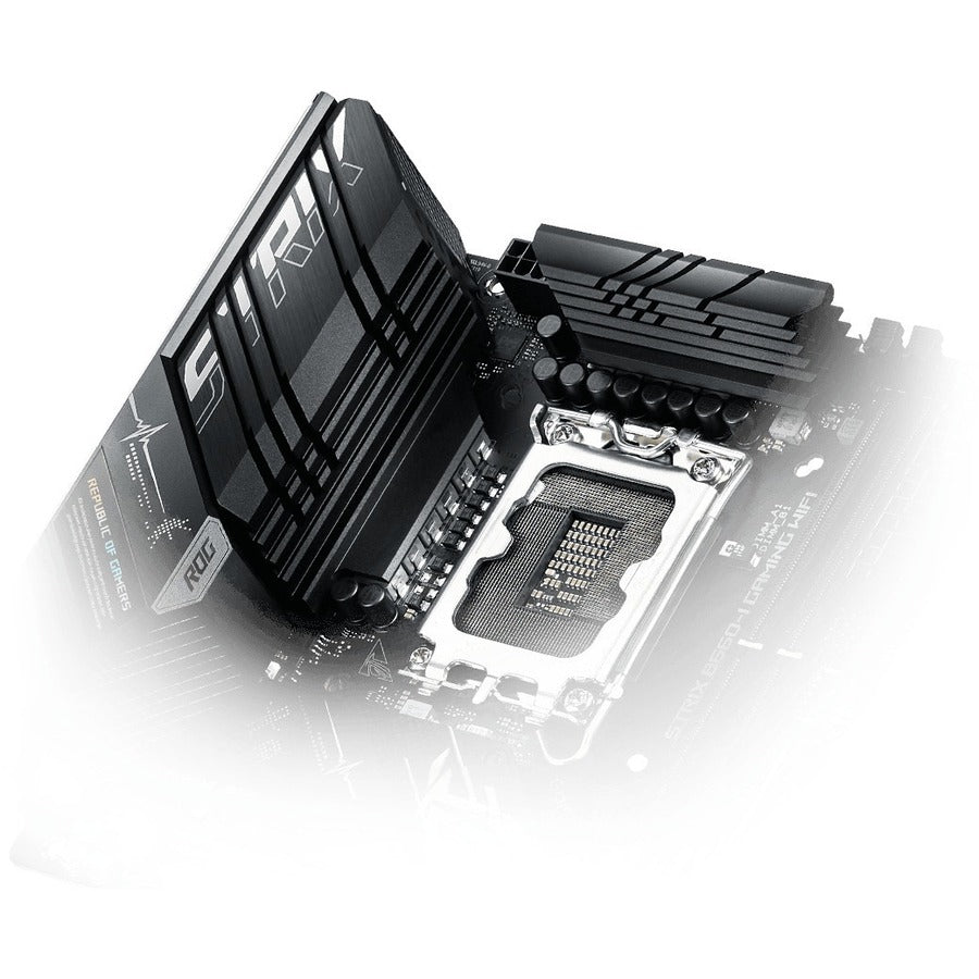 Carte mère de bureau de jeu Asus ROG Strix B660-I GAMING WIFI - Chipset Intel B660 - Socket LGA-1700 - Mémoire Intel Optane Ready - Mini ITX ROGSTRIXB660-IGAMINGWIFI