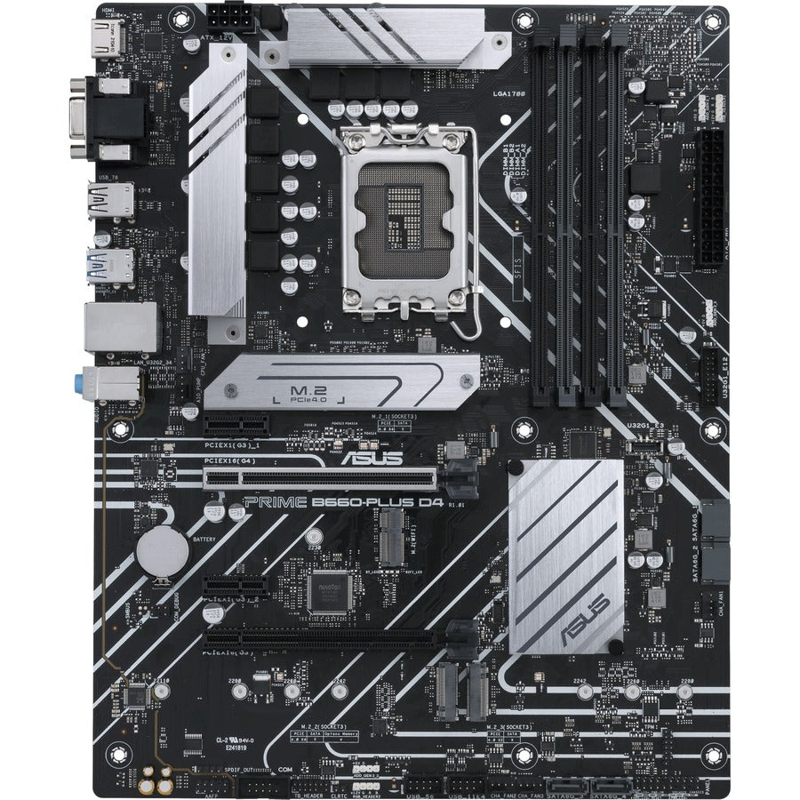 Asus Prime B660-PLUS D4 Desktop Motherboard - Intel B660 Chipset - Socket LGA-1700 - Intel Optane Memory Ready - ATX PRIME B660-PLUS D4